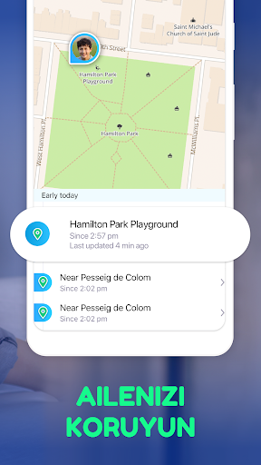 Be Closer Aile için GPS konumu ekran görüntüsü