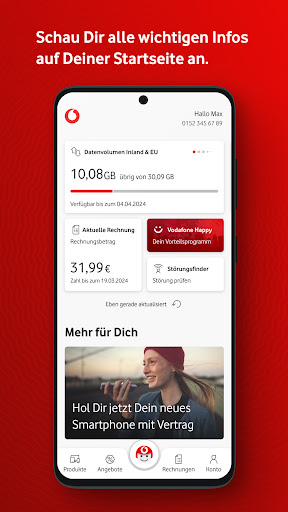 MeinVodafone ekran görüntüsü