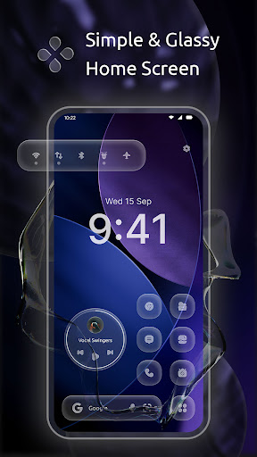 Liquid Glassy Theme Launcher + ekran görüntüsü