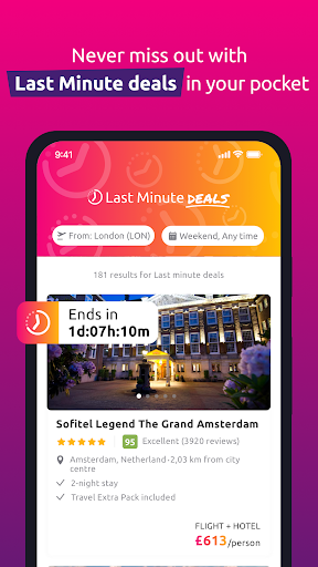 lastminute.com: holiday travel ekran görüntüsü