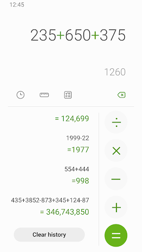 Samsung Calculator ekran görüntüsü