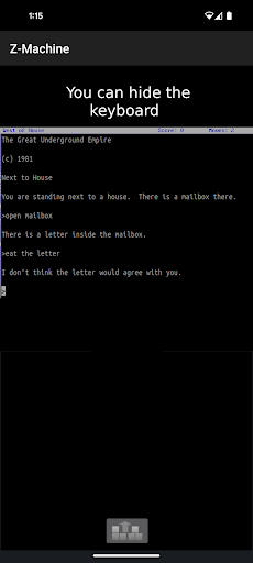 Z-Machine: Play Zork ekran görüntüsü