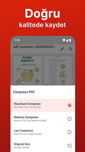 PDF dönüştürücü: JPG den PDF ekran görüntüsü