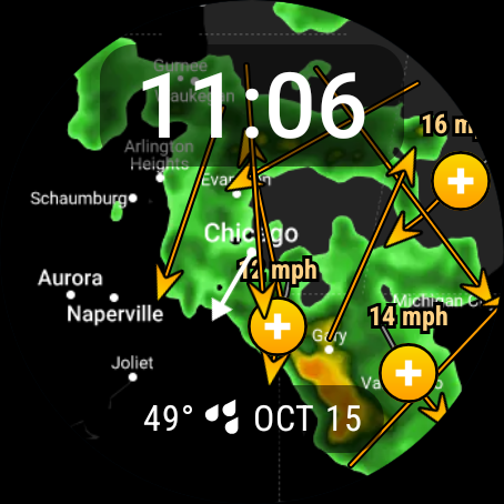 Weather Radar Watch Face ekran görüntüsü