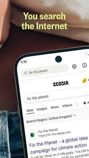 Ecosia: Search to plant trees ekran görüntüsü