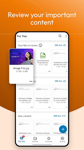 Content - Workspace ONE ekran görüntüsü
