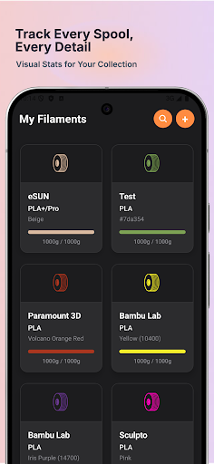 3D Print Filament Tracker ekran görüntüsü