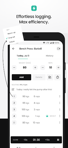 FitHero - Gym Workout Tracker ekran görüntüsü