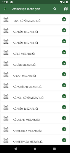Bursa Mezarlık Bilgi Sistemi ekran görüntüsü