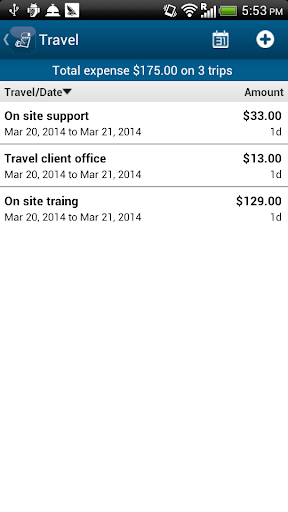 Travel Expense (Paid) ekran görüntüsü