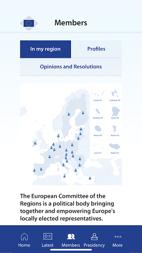 EU Committee of the Regions ekran görüntüsü