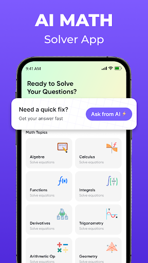 AI math solver ekran görüntüsü