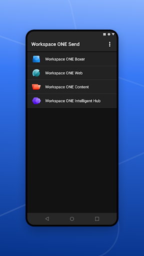 Send - Workspace ONE ekran görüntüsü