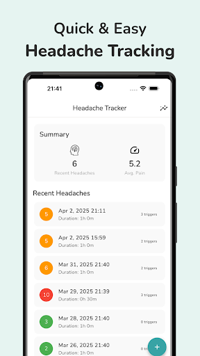 Headache Migraine Diary ekran görüntüsü