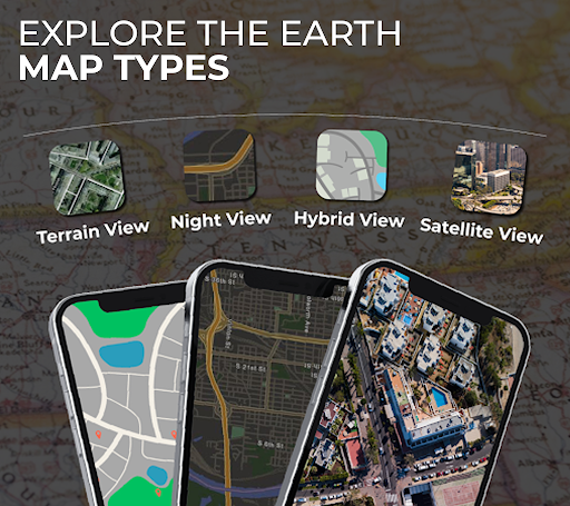 GPS Earth Map: Satellite view ekran görüntüsü