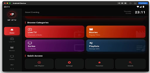 XP IPTV ekran görüntüsü