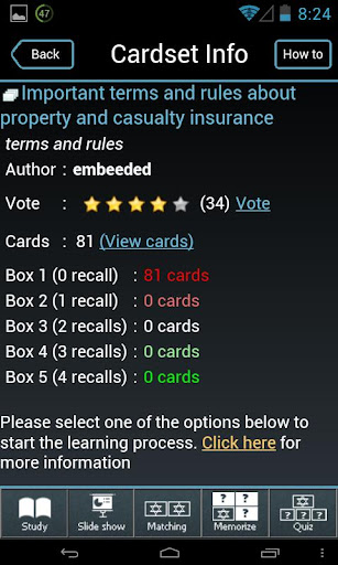 PACE Flashcards ekran görüntüsü