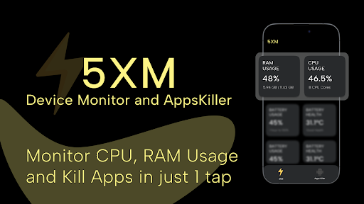 5XM:Device Monitor, AppsKiller ekran görüntüsü