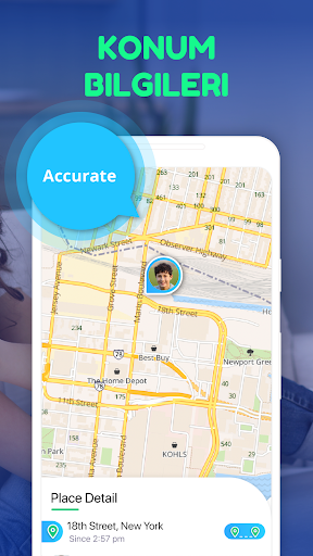 Be Closer Aile için GPS konumu ekran görüntüsü