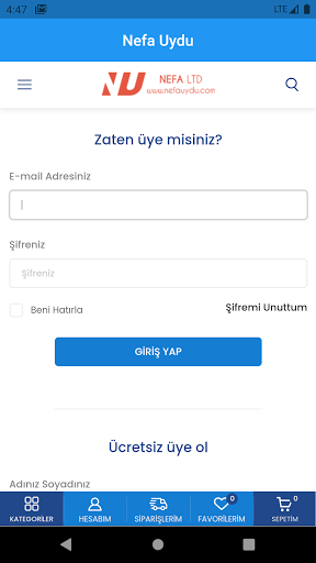 Nefa Uydu ekran görüntüsü