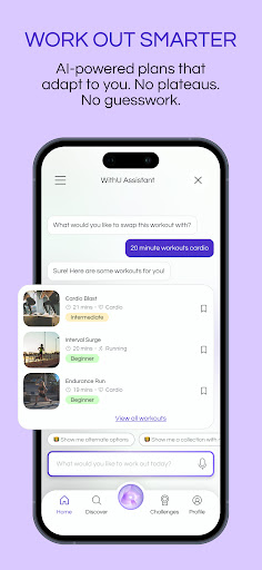 WithU: Workout & Fitness App ekran görüntüsü