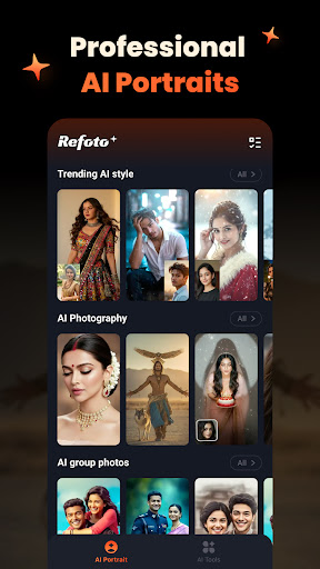 Refoto : AI Photo Studio ekran görüntüsü