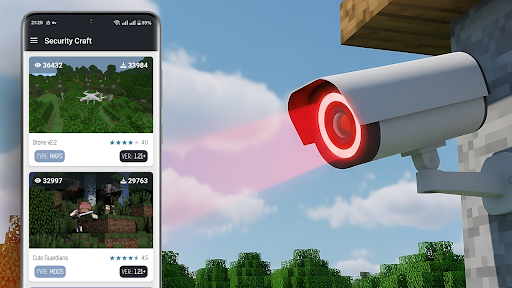 Security + Camera mod for MCPE ekran görüntüsü