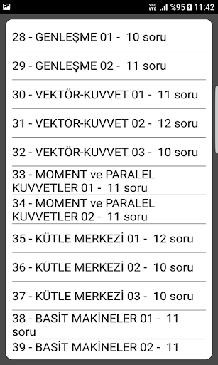 TYT ve AYT Fizik Soru Bankası ekran görüntüsü