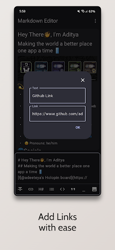 Markdown Editor ekran görüntüsü