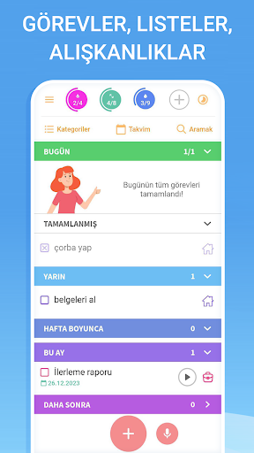 Yapılacaklar listesi - rutin ekran görüntüsü