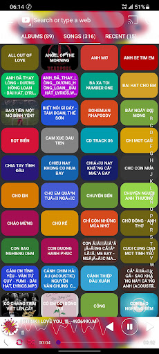 Music player ekran görüntüsü