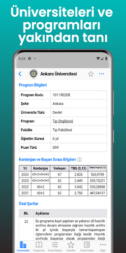 YKS Tercih ekran görüntüsü