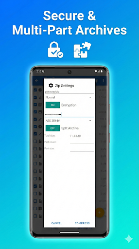 Easy UnRAR ZIP, 7Z, TAR, GZ ekran görüntüsü