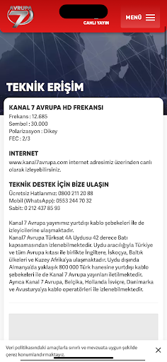 Kanal 7 Avrupa ekran görüntüsü