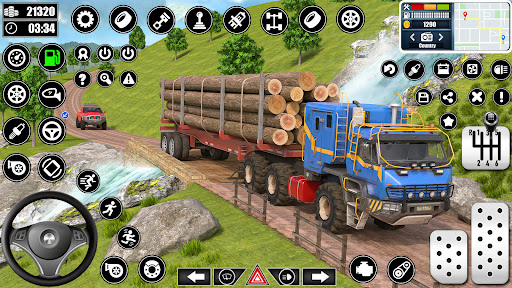 Log Transporter Truck Driving ekran görüntüsü