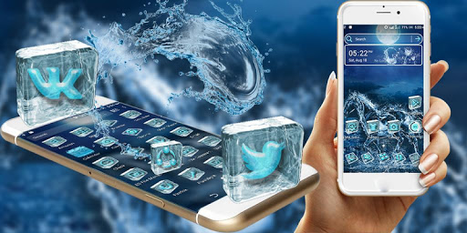 Blue Ice Horse Launcher Theme ekran görüntüsü