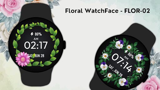 Floral WatchFace - FLOR-02 ekran görüntüsü
