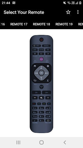Philips TV Remote Controller ekran görüntüsü