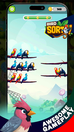 Bird Sort! ekran görüntüsü