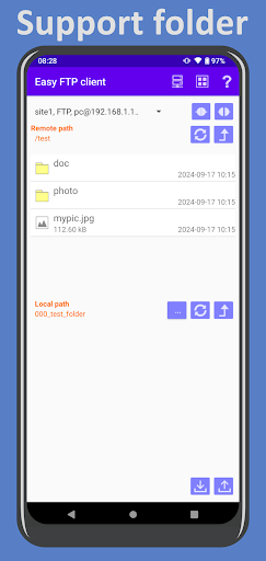 Easy FTP client ekran görüntüsü