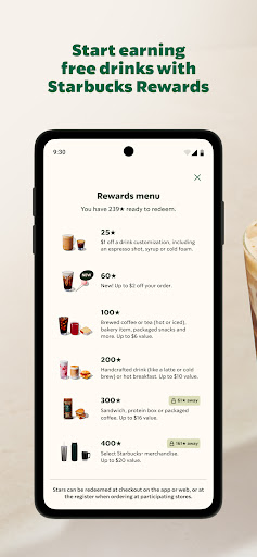 Starbucks ekran görüntüsü