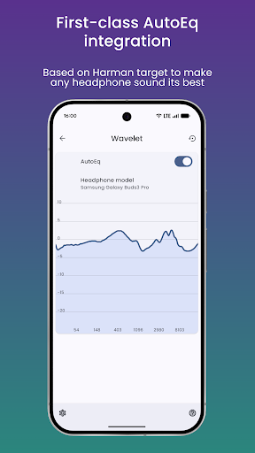 Wavelet: Kulaklığa özel EQ ekran görüntüsü