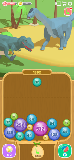 2048 Dinozorlar ekran görüntüsü