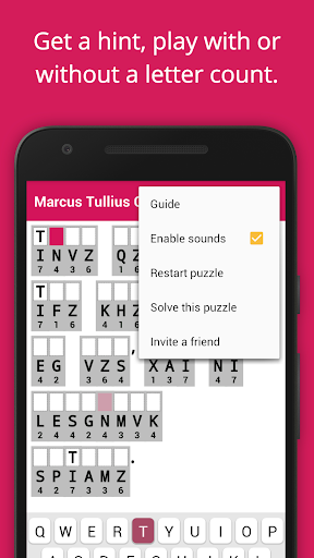 Cryptogram Cryptoquip Puzzle ekran görüntüsü