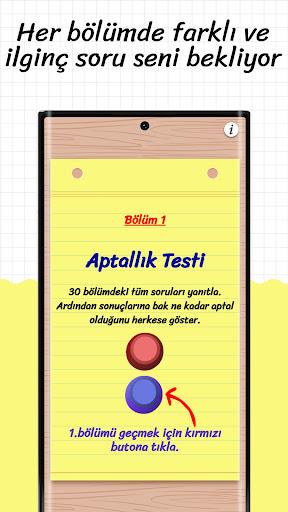 Aptallık Testi ekran görüntüsü
