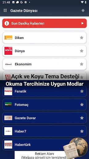 Gazete Dünyası ekran görüntüsü