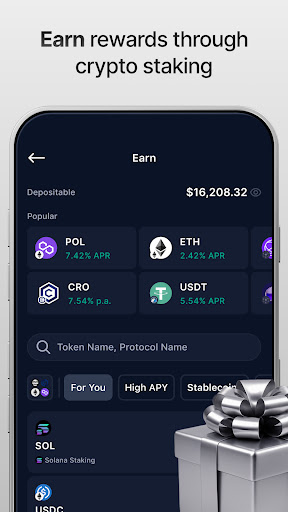Crypto.com: Onchain Wallet ekran görüntüsü