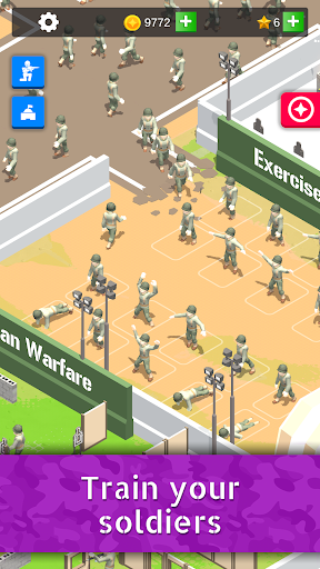 Idle Army Base: Tycoon Game ekran görüntüsü