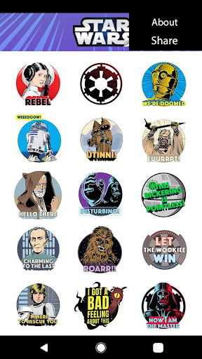 Star Wars Stickers: 40th Anniv ekran görüntüsü
