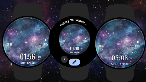 Galaxy 3D Watch Face ekran görüntüsü